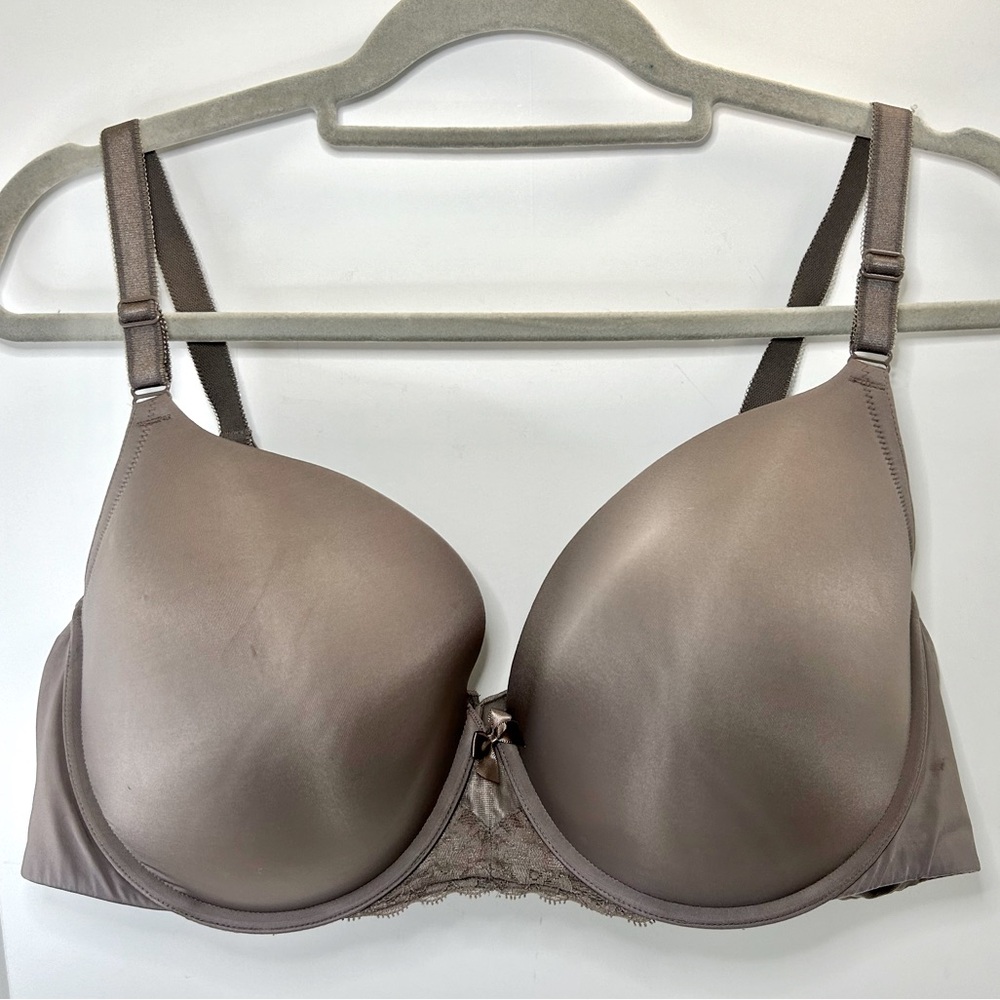 Torrid Curves Neutral Grey Brown Adjustable Strap Lightly Lined Bra 44C